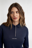 Calvin Klein Mila Lange Mouwen dames golfpolo (marineblauw)