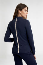 Calvin Klein Mila Lange Mouwen dames golfpolo (marineblauw)
