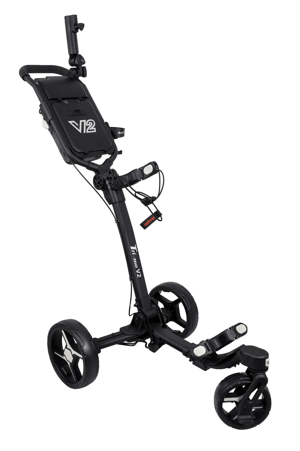 Axglo V2 ultra lichte 3-wiel golftrolley met zwenkwiel | kleur: Zwart