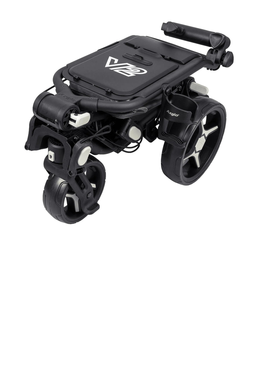 Axglo V2 ultra lichte 3-wiel golftrolley met zwenkwiel | kleur: Grijs
