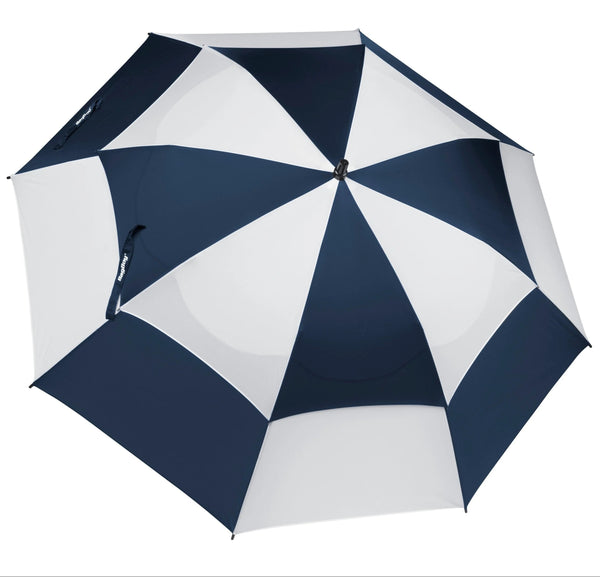 BagBoy golfparaplu Double Canopy | kleur: Marineblauw-wit