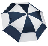 BagBoy golfparaplu Double Canopy | kleur: Marineblauw-wit
