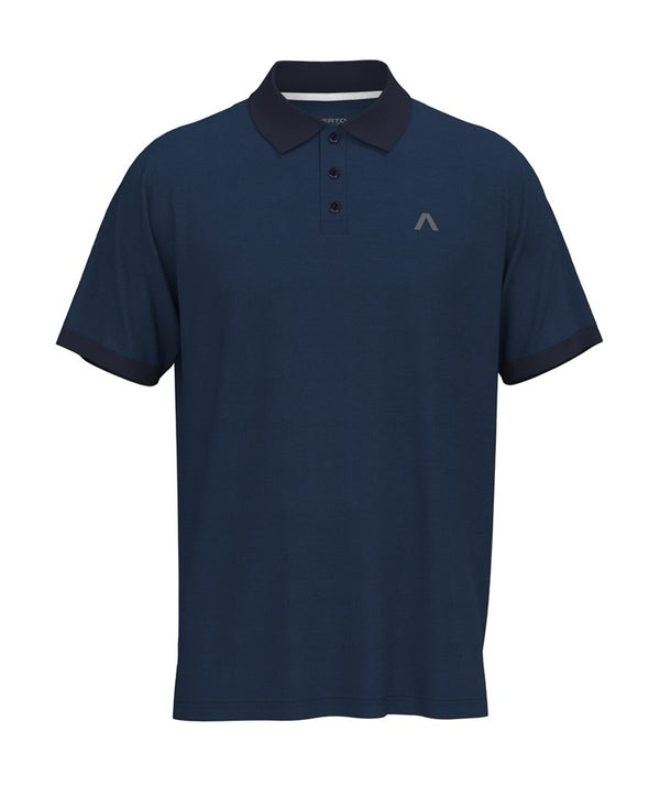 Alberto Levi Cool Dots Men's Golf Polo Shirt (heathered blue)