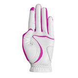 Zoom Hybrid dames golfhandschoen (wit-fuchsia)
