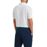 FootJoy Lisle Solid Heren Golfpolo Shirt (wit)