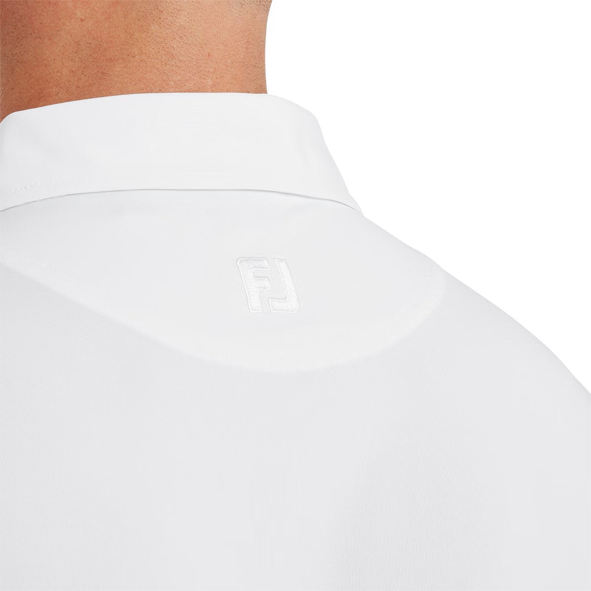 FootJoy Lisle Solid Heren Golfpolo Shirt | kleur: Wit