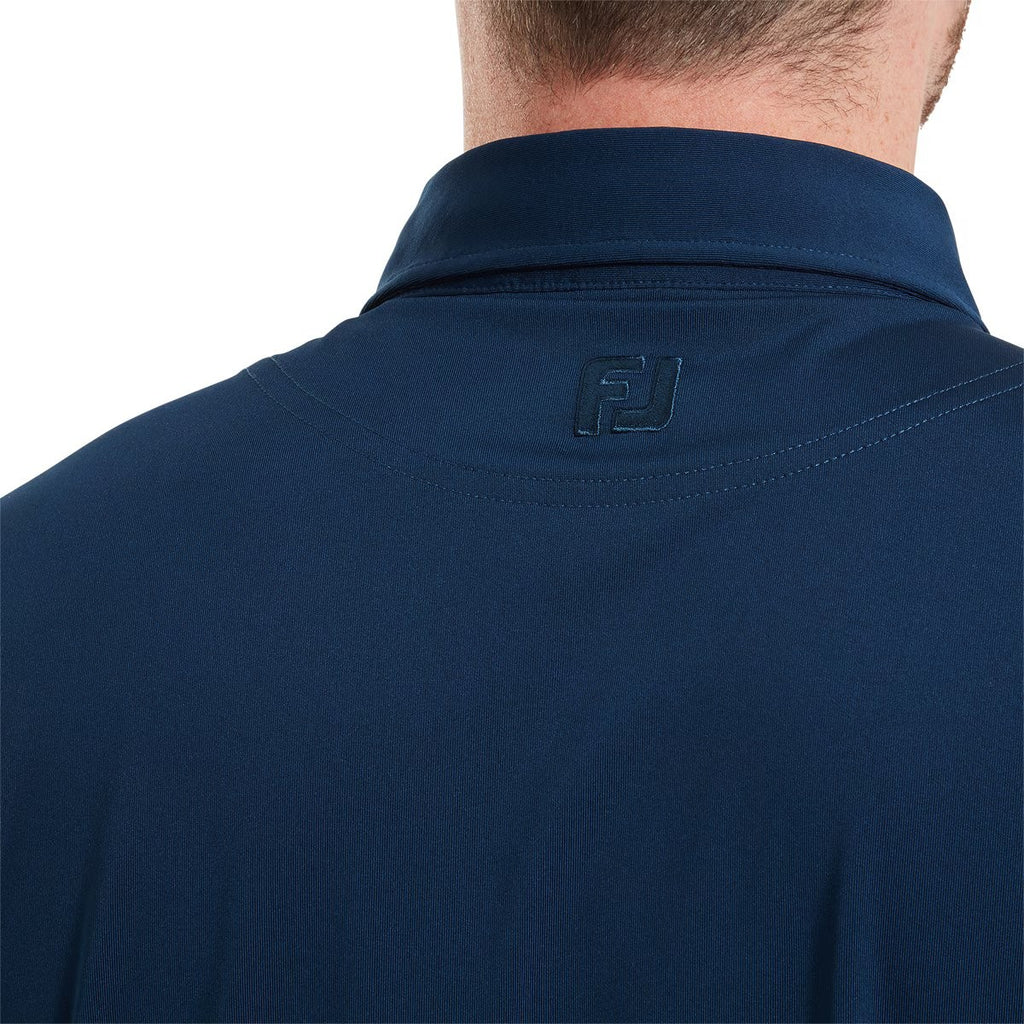 FootJoy Lisle Solid Heren Golfpolo Shirt | kleur: Marineblauw
