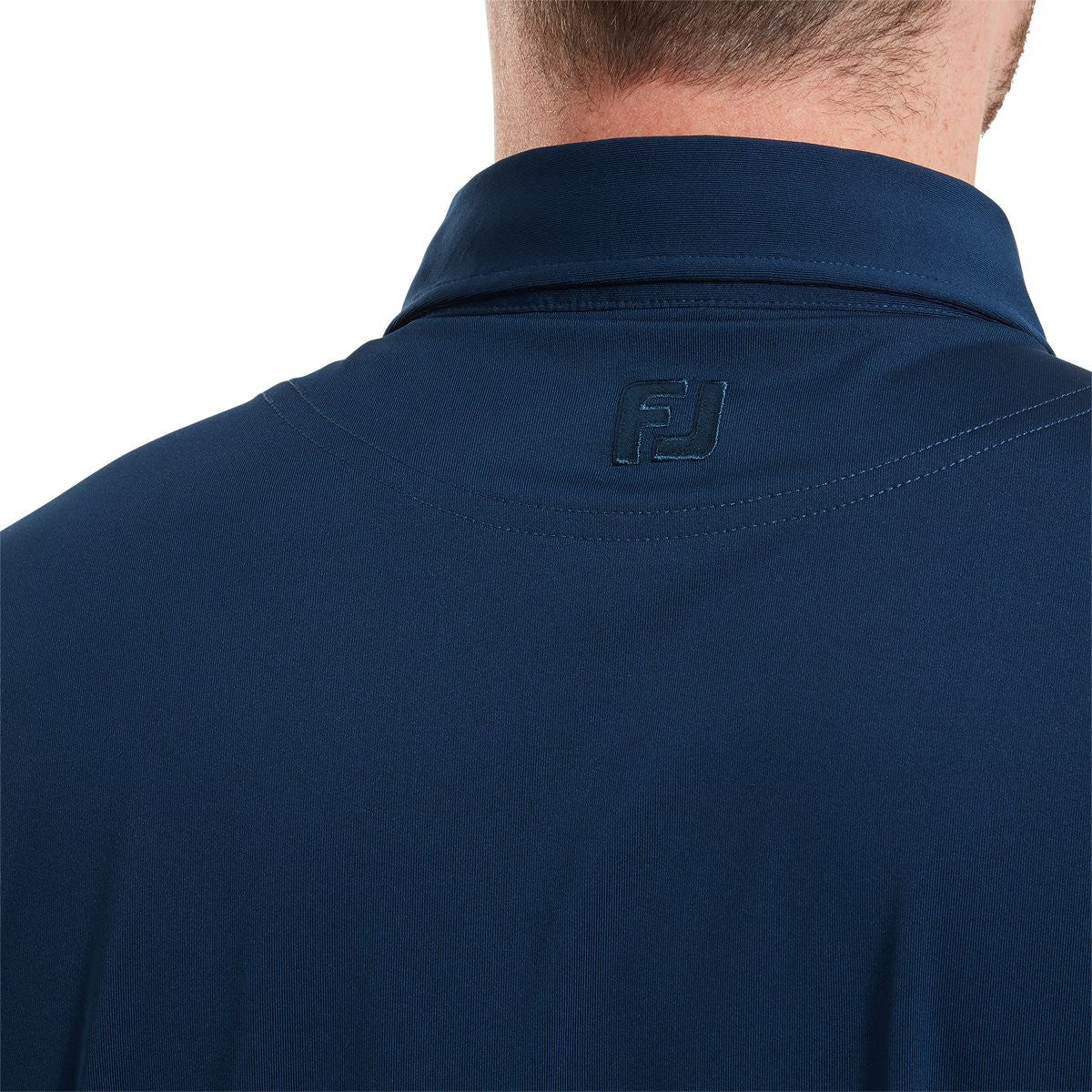 FootJoy Lisle Solid Heren Golfpolo Shirt | kleur: Marineblauw