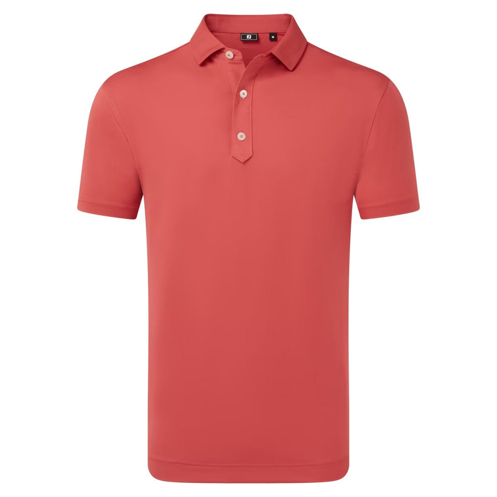 FootJoy Lisle Solid Heren Golfpolo Shirt | kleur: Vintage rood