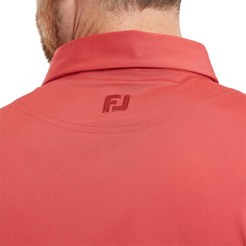 FootJoy Lisle Solid Heren Golfpolo Shirt | kleur: Vintage rood