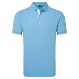 FootJoy Wordmark Pique heren golfpolo shirt (blauw)