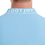 FootJoy Wordmark Pique heren golfpolo shirt | kleur: Blauw