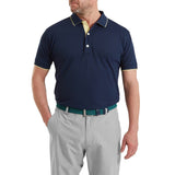 FootJoy Wordmark Pique heren golfpolo shirt (marineblauw)