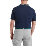 FootJoy Wordmark Pique heren golfpolo shirt (marineblauw)