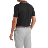 FootJoy Wordmark Pique heren golfpolo shirt (zwart)