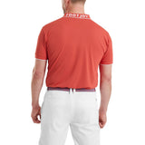 FootJoy Wordmark Pique heren golfpolo shirt (vintage rood)