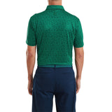 FootJoy Painted Floral Lisle Heren Golfpolo Shirt (groen)