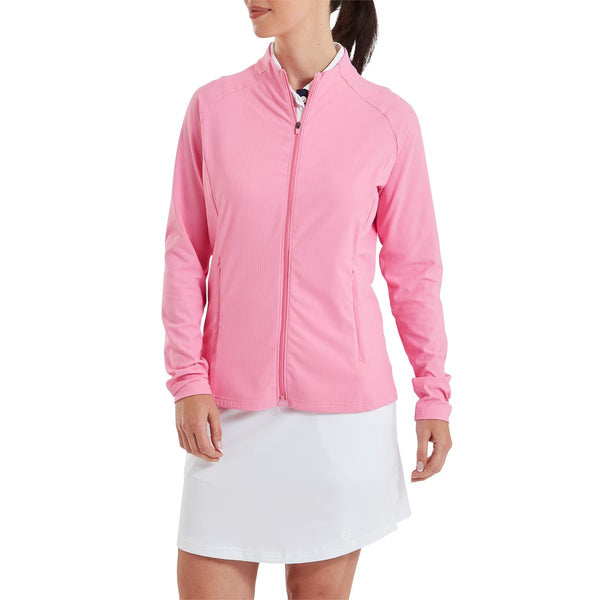 FootJoy Full-Zip Rib midlayer - dames golfvest | kleur: Klassiek roze