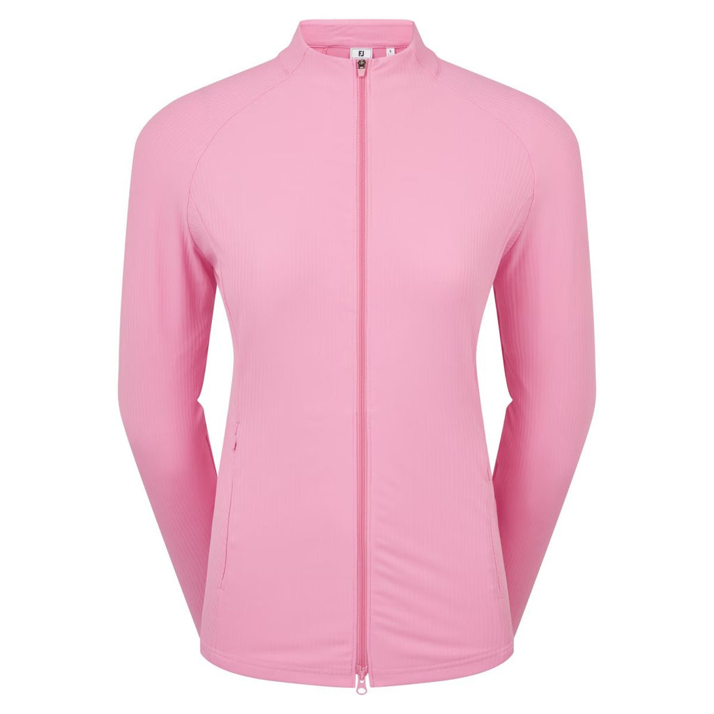 FootJoy Full-Zip Rib midlayer - dames golfvest | kleur: Klassiek roze