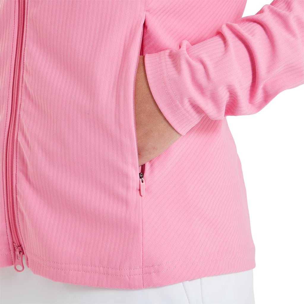 FootJoy Full-Zip Rib midlayer - dames golfvest | kleur: Klassiek roze