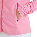 FootJoy Full-Zip Rib midlayer - dames golfvest | kleur: Klassiek roze