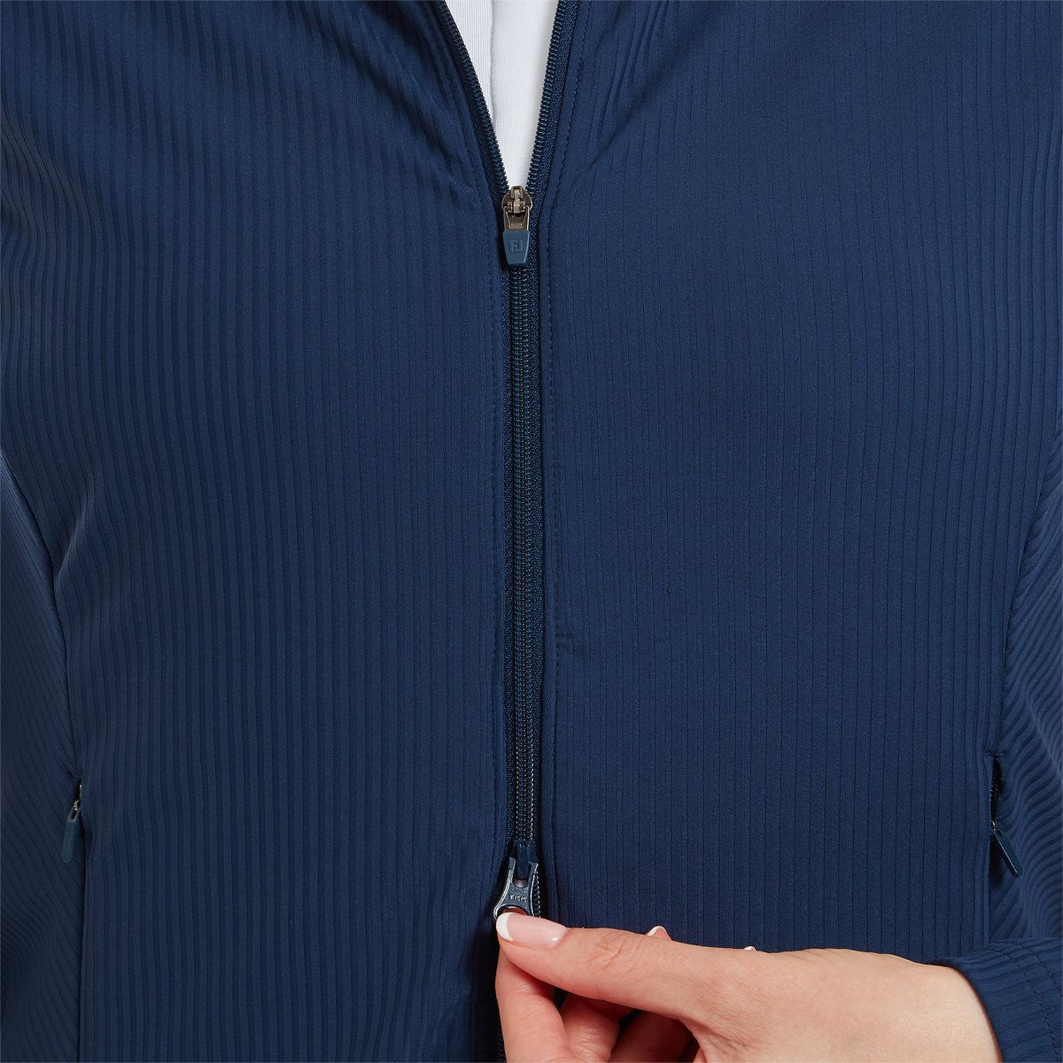 FootJoy Full-Zip Rib midlayer - dames golfvest | kleur: Marineblauw