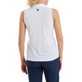 Footjoy Sleeveless Lisle dames golf polo (wit)