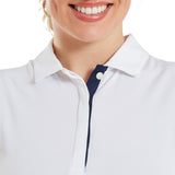 Footjoy Sleeveless Lisle dames golf polo (wit)