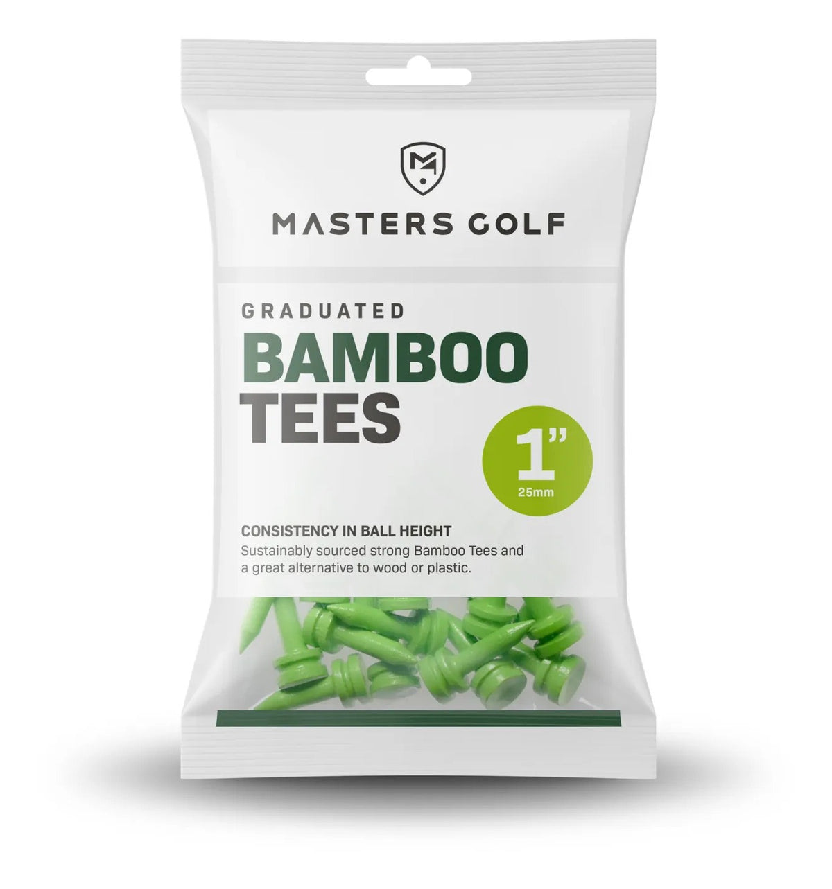 Masters Golf Tees Graduated – Step Tees - 25mm green