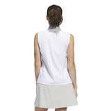 adidas Beyond Twistknit Mouwloos Dames Golfpolo Shirt - wit