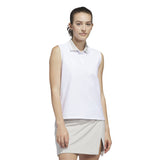 adidas Beyond Twistknit Mouwloos Dames Golfpolo Shirt - wit