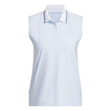 adidas Beyond Twistknit Mouwloos Dames Golfpolo Shirt - blauw