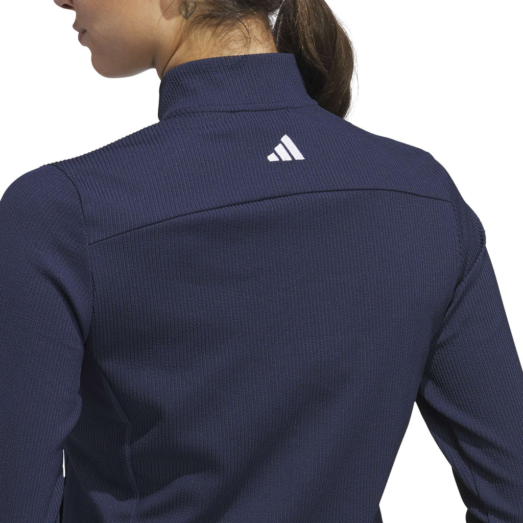 Veste de golf adidas Performance Texture Full Zip femme - Bleu marine