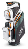 Powakaddy Dri-Tech golftas - cartbag (wit-grijs-oranje)