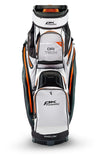 Powakaddy Dri-Tech golftas - cartbag (wit-grijs-oranje)