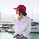 House of Ord Aston Fedora golf zonnehoed (rood)