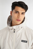 Calvin Klein Feather Dry 15K Hooded waterdichte golfjas | kleur: Zand