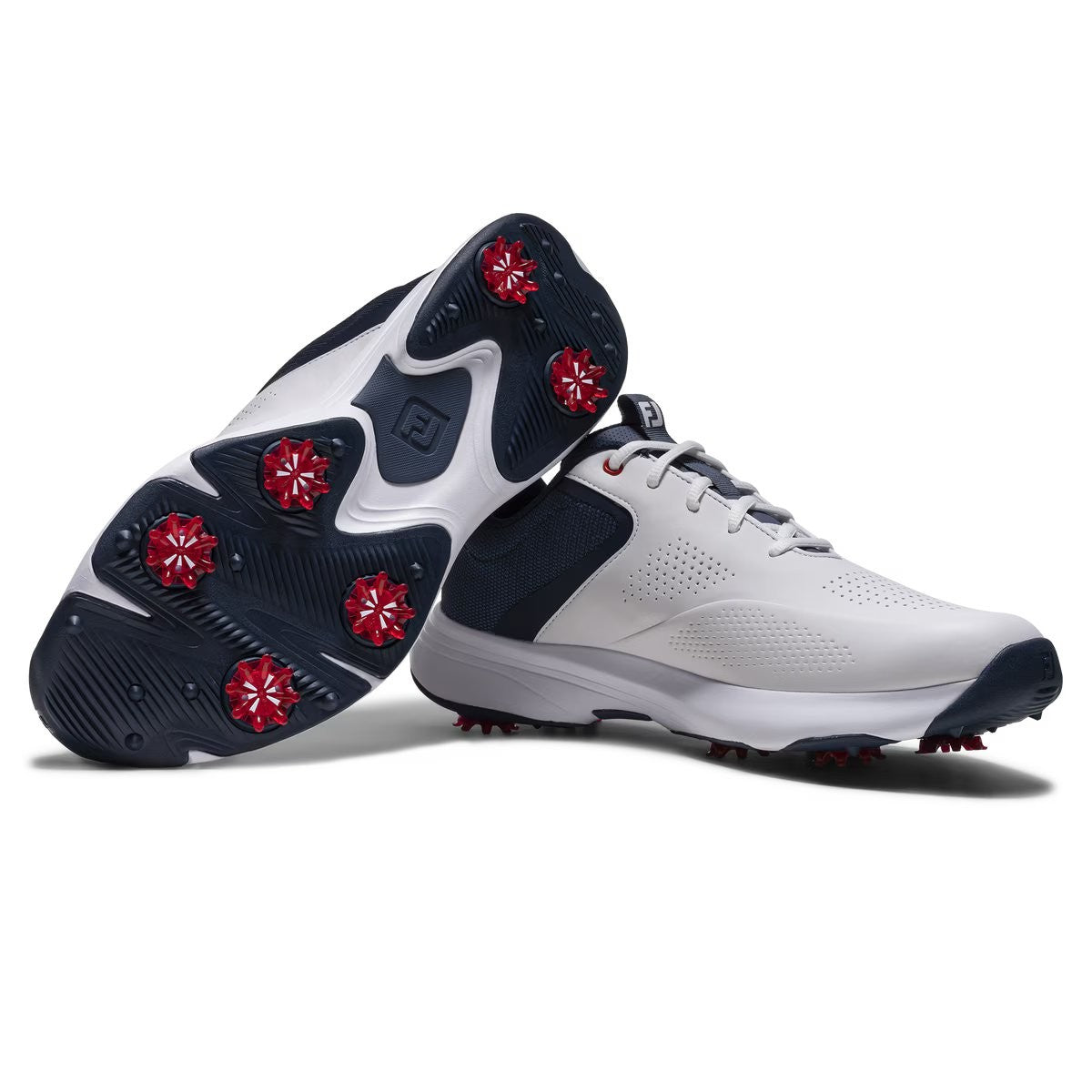 Footjoy Qualifier heren golfschoen | kleur: Wit-marineblauw