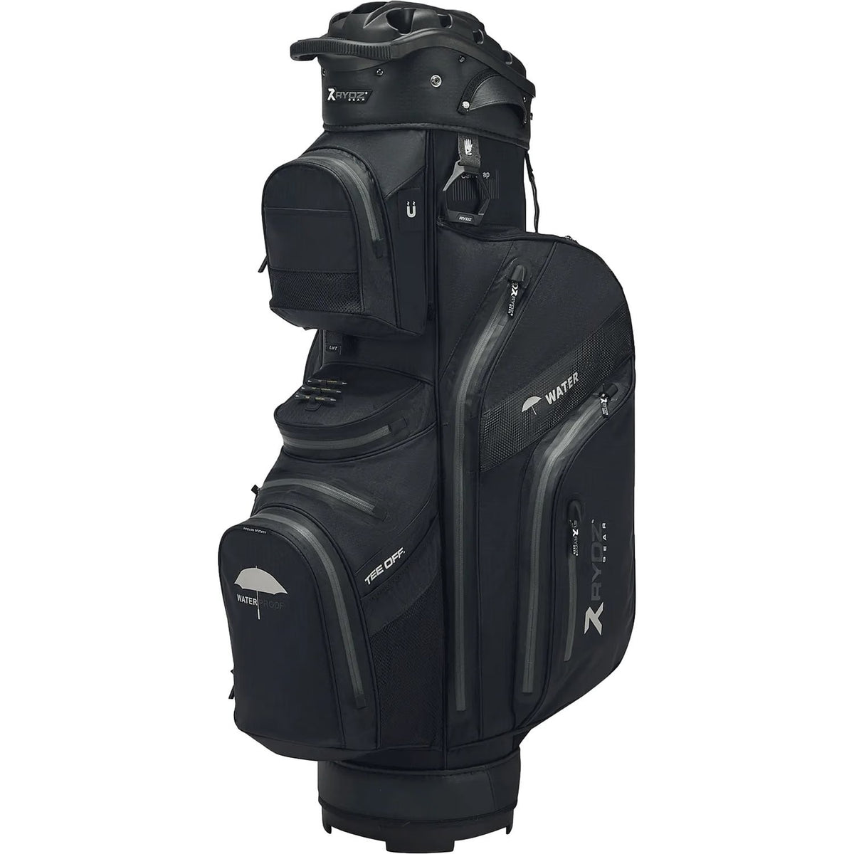 Rydz Navigator Quiet Organizer 14 Waterdichte Golftas – Cartbag | kleur: Zwart