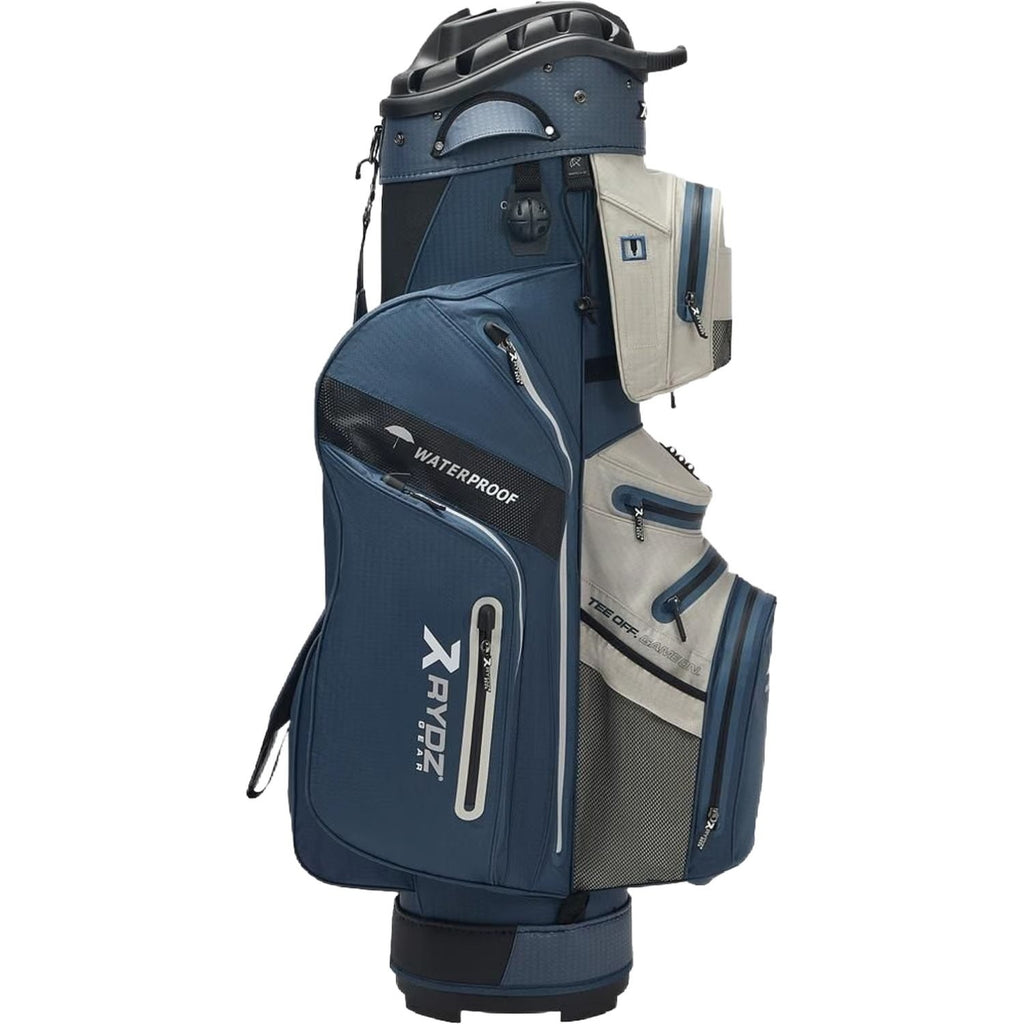 Rydz Navigator Quiet Organizer 14 Waterdichte Golftas – Cartbag | kleur: Marineblauw/zilver