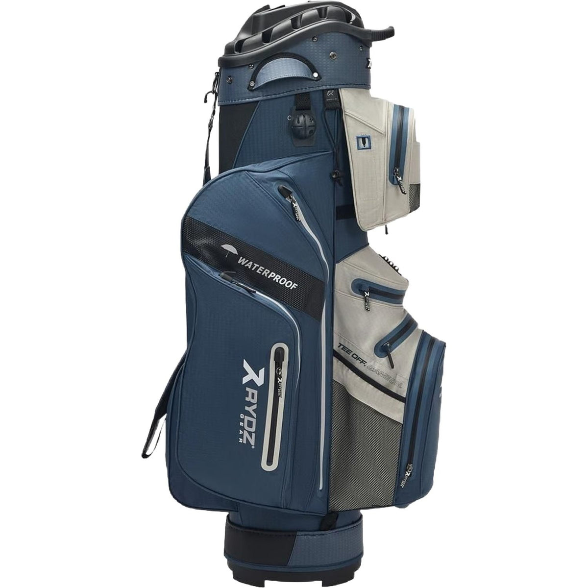 Rydz Navigator Quiet Organizer 14 Waterdichte Golftas – Cartbag | kleur: Marineblauw/zilver