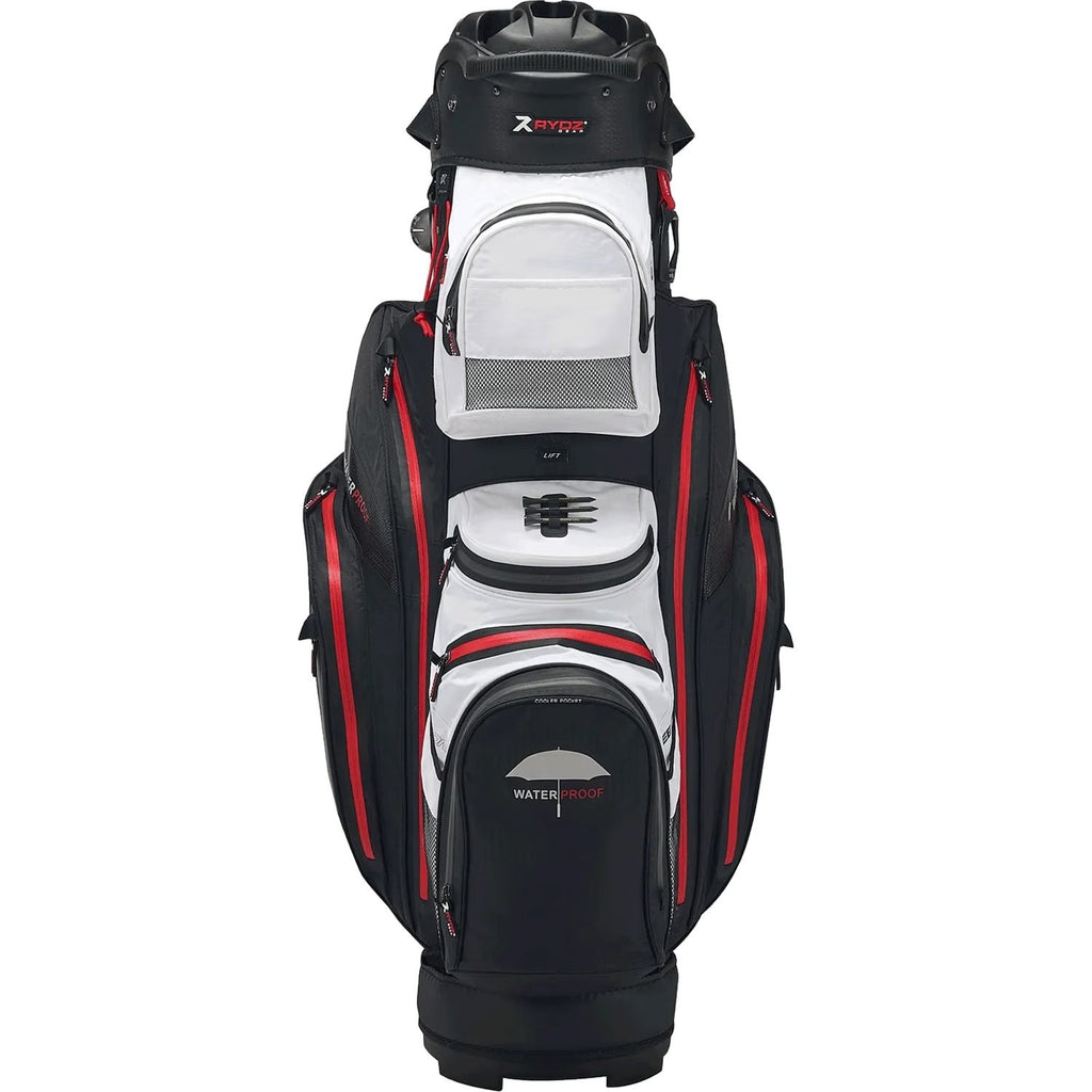 Rydz Navigator Quiet Organizer 14 Waterdichte Golftas – Cartbag | kleur: Zwart-rood-wit