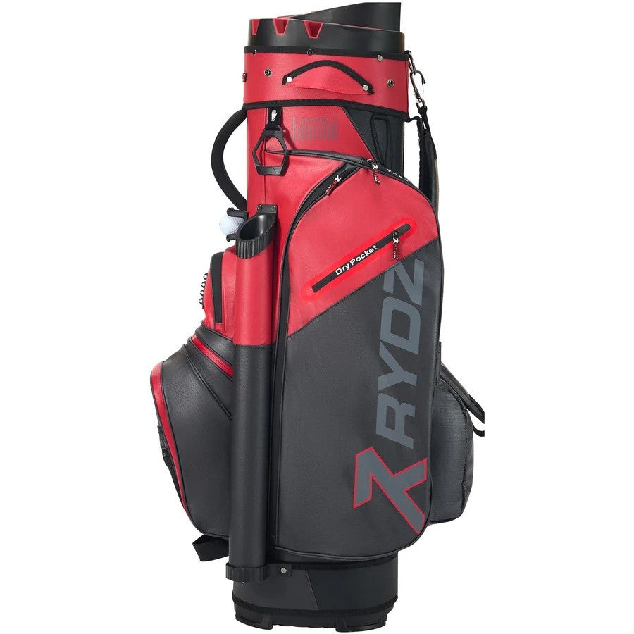 Rydz Lucky Nine Silence 14 Golftas – Cartbag | kleur: Zwart-rood
