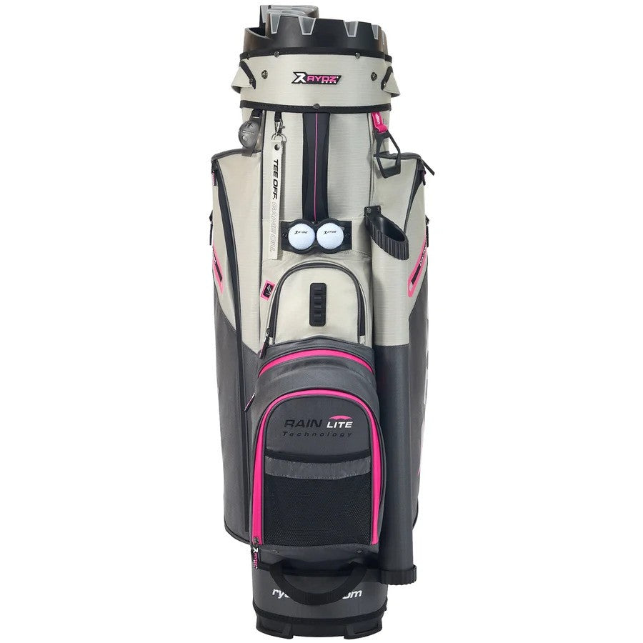 Rydz Lucky Nine Silence 14 Golftas – Cartbag | kleur: Grijs-zilver-roze