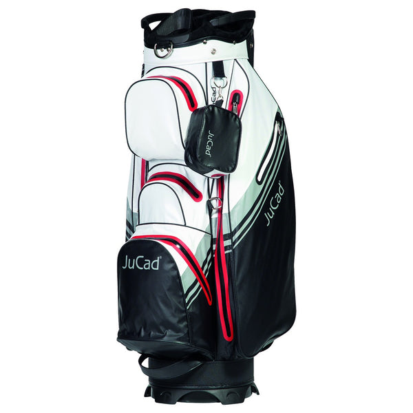 JuCad Aquastop Plus golftas - cartbag | kleur: Zwart-wit-rood