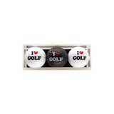 Golf cadeau - 3 golfballen I Love Golf