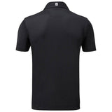 FootJoy Stretch Pique heren golfpolo shirt | kleur: Zwart