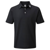 FootJoy Stretch Pique heren golfpolo shirt | kleur: Zwart