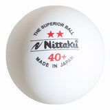 Nittaku Two Star 40+ balle d'entraînement de tennis de table - blanc 3 pièces