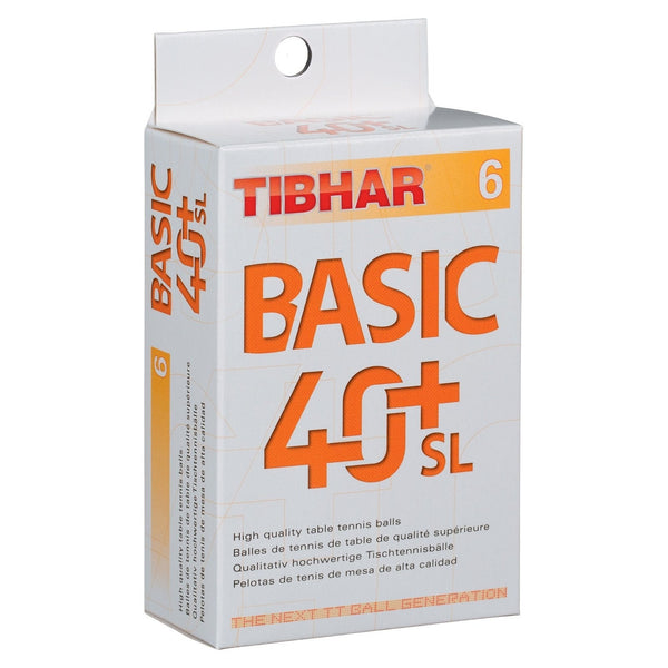 Tibhar Basic 40+ SL tafeltennisbal training - wit 6 stuks